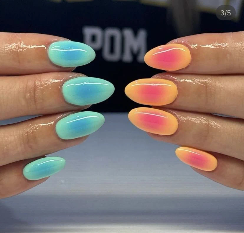 Sunset Oasis Predesigned Press Ons